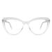AMOMOMA Trendy Cat Eye TR90 Blue Light Blocking Reading Glasses for Women Computer Readers 1.5 2.0 Stylish Eyeglasses AM6043 C2 Crystal 1.5 x