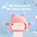 Cute Pink Cat Baby Teether - Food Grade Silicone Teething Toy for 3+ Months | Pain Relief & Sucking Needs | Washable & Reusable - Buy Online on GoSupps.com