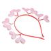 CALLARON Love Headband Love Heart Headband Flower Girl Hair Accessory Scrunchies for Antenna Bopper Flower Girl Valentines Felt Cloth Accessories Wedding Women's Pink