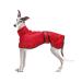 Dog Jacket Adjustable Lightweight Raincoat with Reflective Straps and Harness Hole Best Gift for Greyhounds Lurchers and Whippets -Red -M M Red