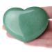 XIANNVXI 45mm 1.8" Green Aventurine Healing Crystals Heart Stones 100% Natural Crystals Gemstones Polished Love Puff Palm Stones Reiki Crystal Gifts Green - Green Aventurine