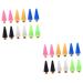 Beavorty 24pcs Nail Art Tool Replacement Wax Tips for Dotting Pen Multi-Color Easy to Install Nail Rhinestones Picker for Decoration