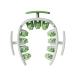 Foam massager maxant 360 3D muscle roll massage roller massage roller leg massage device oven tube device for relieving sore muscles rigidity (white / green)