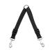 Luckious Adjustable Black Double Dog Leads - No Tangle Nylon Walker Trainer Leash for Two Pets Dual Dog Distribution Leash Suitable for Walking (50 * 2CM)