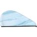 Light Blue Marble Microfiber Hair Towel - Soft Super Absorbent Quick Dry Wrap for Women | Perfect for Long Curly & Thick Hair - Buy Online on GoSupps.com