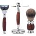 Shop Lefeda Men's Shaving Brushes Stylish Wooden Handle Hair Removal Tool Set | Fast International Shipping - Buy Online on GoSupps.com