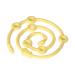 Adjustable Soft Silicone Pacifier Holder for Babies Washable and Reusable Teething Ring Toy Attachment (Yellow)