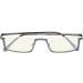 Eyekeper Blue Light Filter Reading Glasses - UV420 Protection Semicircular Design +2.50 Magnification Metallic Blue-Gray Frame - Buy Online on GoSupps.com
