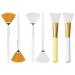 6 Pieces Facial Mask Brush Mask Nozzle Brush Soft Surface Fan Brush Silicone Mask Brush Facial Beauty Tool Mask Applicator Suitable for Mud Mask Facial Cream