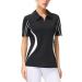 JACK SMITH Women's Golf Polo Shirt | Short Sleeve Dry Fit Tennis Shirt with Zipper | Activewear Polo | Black - Size Medium - Buy Online on GoSupps.com