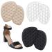 Metatarsal Pads for Women Heel Inserts with Ball of Foot Cushions Anti-Slip Shoe Pads 3 Pairs Black+beige+clear