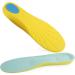 Memory Foam Sports Shoe Inserts - Arch Support Insoles for Women, Men, Kids - Yellow/Light Blue - Size M (Men's 6-9/Women 7-11) - Buy Online on GoSupps.com
