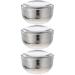 Beaupretty 3 Stk of shaving shell foam shell container for shaving soap fine foam shell shaving shell shaving shell made of steel shave made of marble razor foam shell stainless steel man male 11x5.5cmx3pcs silverx3stk