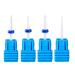 Nail Drill Bit Set Ceramic Needle Bit Nail Art Drills For Electric Machine Salon Manicure Files  3/32 Inch Manicure Pedicure Nail Art Tool For Cuticle Gel Nail Polishing(4PCS)Blue