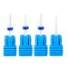 Nail Drill Bit Set Ceramic Needle Bit Nail Art Drills For Electric Machine Salon Manicure Files  3/32 Inch Manicure Pedicure Nail Art Tool For Cuticle Gel Nail Polishing(4PCS)Blue