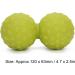 Verdant Touch Double Massage Ball - Deep Tissue Muscle Release for Leg Back & Shoulder | Yoga & Gym Fitness Ball - Green - Buy Online on GoSupps.com