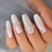 Wrong Nail Pearl Pink Press On Nails Super Long Ballerina D nn gel | Ombre Fake Artificial Fingernails for Instant Glam - Buy Online on GoSupps.com