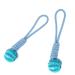 Lusacy 2 pieces of dog ball with cord dog toy ball with rope throwing toys dog rubber dog ball indestructible 6cm cotton stuff for large small dog dental care catch tug