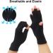 Arthritis Compression Gloves for Rheumatoid Osteoarthritis, Carpal Tunnel, Raynaud's - 2 Pairs, Black Medium - Men and Women - Fingerless Breathable Design - Buy Online on GoSupps.com