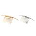 Lurrose 2Pcs French Twist Comb Teeth Comb Alloy Metal Clips for Bridal Wedding Hair Side Comb Women Hair Accessories