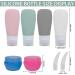 8-Piece Silicone Travel Bottles Set - Leak-Proof Reusable Containers with Transparent Bag for Shampoo Cream and Body Care (60ml) - Buy Online on GoSupps.com