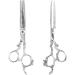 Hairdressing Shears with Antique Decoration Professional Hair Cutting Thining Scissors Salon Barber Hairdressing Shear(Thinning Shears-Silver) - Buy Online on GoSupps.com