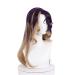 Boccte Coven Ahri Cosplay Wig - Long Wavy Purple & Brown Heat Resistant Synthetic Hair - Perfect for Cosplay & Costumes - Buy Online on GoSupps.com