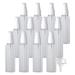ZEOABSY 12 Pieces 60 ml Transparent Lotion Bottles with White Pump 60ml Empty PET Plastic Lotion Pump Bottle Cosmetic Gel Travel Container for Cosmetic Make up Cleaning + 2 x Funnel Transparent 60ml