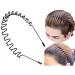 Metal Hair Bands for Men Women's Headbands Beauty Care Unisex Black Wavy Spring Sports for Men's Hair Band Hoop Clips Women Accessories Simple Elastic Non Slip Wide Headwear Bandeau Outdoors