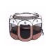 BODISEINT Portable Pet Playpen, Dog Playpen Foldable Pet Exercise Pen Tents Dog Kennel House Playground for Puppy Dog Yorkie Cat Bunny Indoor Outdoor Travel Camping Use Medium Coffee - Beige