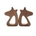 Arakierst 5pcs Cartoon Horse Wood Teether Set - Natural Animal Shape Teething Rings for DIY Pendant Toy - Buy Online on GoSupps.com