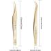 Buy Nagaraku Professional Precision Tweezers for Eyelash Extensions - Gold Straight & Curved - Lightweight Stainless Steel - Easy Fan - N-02-2 & N-03-2 | International Shipping - Buy Online on GoSupps.com