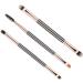 Lujiaoshout 6PCs Double Ended Eyeshadow Brush Set - Professional Black Makeup Brushes for Eyes & Cosmetics Accessories - Buy Online on GoSupps.com