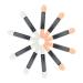 Housoutil Double Ended Makeup Brush 150 Pcs Makeup Brush Blending Brush Make Eye Shadow Brush Eye Shadow Stick Double Head Sponge mediumx3pcs Assorted Colorx3pcs