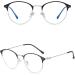 Dauco Round Blue Light Filter Glasses - Anti-Blue Light Computer & Gaming Glasses without Prescription - Buy Online on GoSupps.com