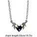 Kuaiyiju Gothic Heart Devil Wing Choker Necklace - Violet Alloy Party Jewelry - Buy Online on GoSupps.com