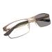 Circleperson Men Photochromic Light-sensible Reading glasses Sun readers spring hinges 55-17 UV protection Gold / Lined Bifocals:top Plano--0 1.5 x