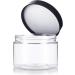 16 Pack 4oz Empty Plastic Pot Jars with Black Lids - Leak Proof Cosmetic Containers for Travel Storage - Ideal for Makeup, Slime, Jewelry, Nails, Powder Paint - Buy Online on GoSupps.com