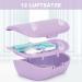 LdawyDE Retainer Case Denture Box with Mirror Dental Braces Boxs Fur Storage Immersion Cleaning Denture Hold Purple - Buy Online on GoSupps.com