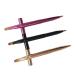 Beaupretty Double-Sided Lip Brushes - Travel Pin Brush Set for Women | 3 Pieces in Gold Purple & Black | Perfect Lipstick & Gloss Makeup Tool - Buy Online on GoSupps.com