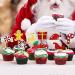 Blumomon Pack of 36 Merry Christmas Cupcake Toppers with Glittering Snowflakes Candy Hats Gift Elf Cake Decorations for Christmas and Winter Ceremony Party Bedar Multicoloured 16 - Buy Online on GoSupps.com