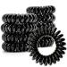 BeautifulbyDesign 10pcs Premium Quality Spiral Hair Ties Coil Hair Ties Phone Cord Hair Ties Hair Coils - 10 Pcs for Men Women & Children?(5.5cm) Black