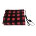 Bosuge Heated car ceiling-including quick heating portable heating for car-12 V car blanket travel ceiling heated 12-volt-fleece travel blanket for the WinterAuto Red and Black Grid