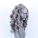 RONGDUOYI Silver Short Bob Lace Front Wig - 16 Inch | Glueless Body Wave Synthetic Hair for Women | Heat Resistant Fiber | Free Part | Daily Use & Cosplay - Buy Online on GoSupps.com