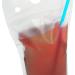 Crystal Lemon 100PCS Drink Pouches with Straws - Heavy Duty Hand-Held Juice & Smoothie Bags | Reclosable Ice Drink Pouches for Adults - Buy Online on GoSupps.com
