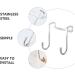 Healeved 6pcs Stainless Steel Hangers Over Door Coat Hooks Hat Hanging Hooks Perforated Door Clothing - Buy Online on GoSupps.com