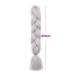 SEGO 3 Packs 24 Inch Crochet Afro Braid Extensions | Silver-Gray Synthetic Hair for Braiding - Buy Online on GoSupps.com