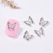 Silver Butterfly Nail Charms - 3D Metallic Rhinestones for Nail Designs | 20pcs - Buy Online on GoSupps.com