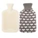 MYAMIA 500ml Hot Water Bottles with Cover Rubber Hot Water Bag Pain Relief Hot Water Bag-T