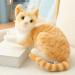 Hpory Cat Soft Toy Simulation Cat Plushie Cute Plush Cat Doll Realistic Cat Soft Plush Faux Plush Kitten Toy Pet Animal Photography Prop Room Home Decoration Companion Pets Toy Gift for Kids Orange Cat - 30cm - Buy Online on GoSupps.com